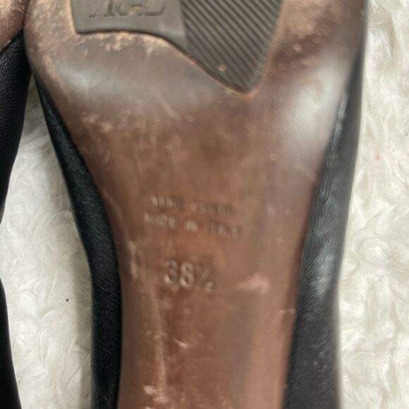 AGL Attilio Giusti Leombruni leather black Cap Toe Pump Shoes EUR SZ38.5 - Picture 12 of 14